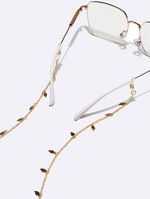 Fashion glasses chain with mixed color rice beads GM150
