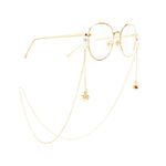 Metal non-slip chain, with crown pendant with rhinestones, for glasses and masks GA019