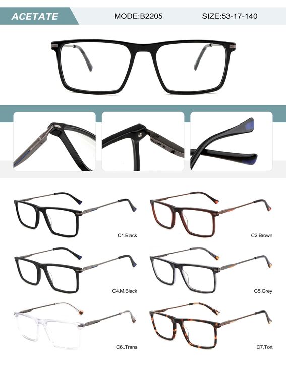 Оправа пластиковая из ацетата мужская с флексом B2205-DA
