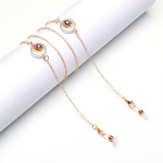 Металлическая цепочка для очков с кулоном со стразами GL1072