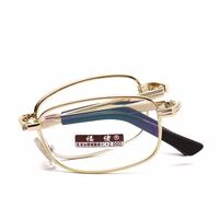 Folding metal bifocals reading glasses 2020双光 with case, diopters from +1.00 to +4.00, RMC=62-64