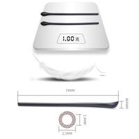 Наконечники на заушники силиконовые 1809, длина 74 мм, круглое отверстие Ø1.4 мм