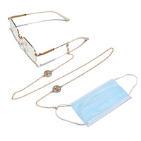 Металлическая цепочка для очков и масок с кулоном 