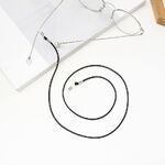 Black-colored leather non-slip chain, for glasses and masks GA016