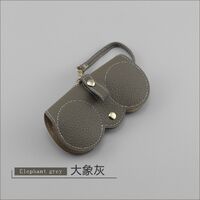 Genuine leather glasses case with microfiber lining ZY001