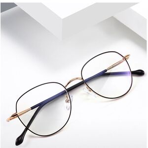 Metal glasses with blue light and UV protection 9641-3-GT