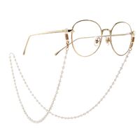 Metal non-slip chain, gold crystal bead, for glasses and masks GA087