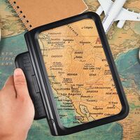 Лупа с универсальной подсветкой, увеличительное стекло с ручкой 185115-XX, размер: 185*112 мм, увеличение: 2,5Х