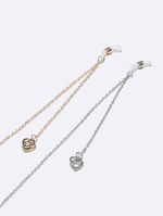 Set of two glasses chain colorful beads and silver GM114