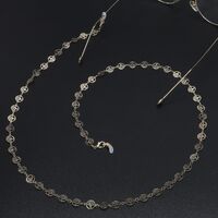 Gold-colored metal non-slip chain, with tree of life, for glasses and masks GL523