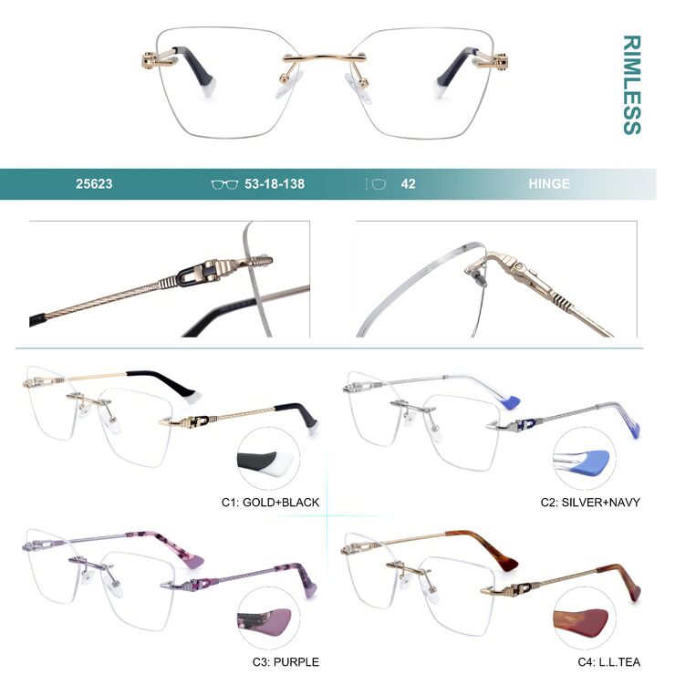 Оправа металлическая безободковая Big City 25623