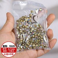 Set of rhinestones with a pointed bottom for frames and glasses repairing and decorating JD0007-AB