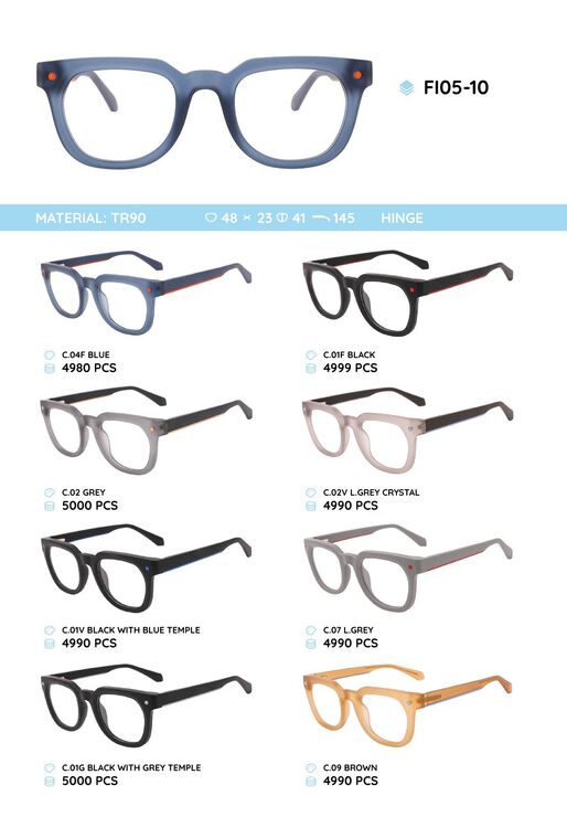 TR90 plastic eyeglasses frame FI05-10