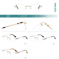 Rimless metal frames for glasses Big City 25637