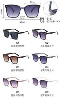 PC plastic sunglasses with metal hinge 6127W