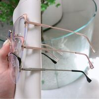 Оправа полуободковая комбинированная (металл + TR90) с линзами Blue Ray Cut MAMO F93026