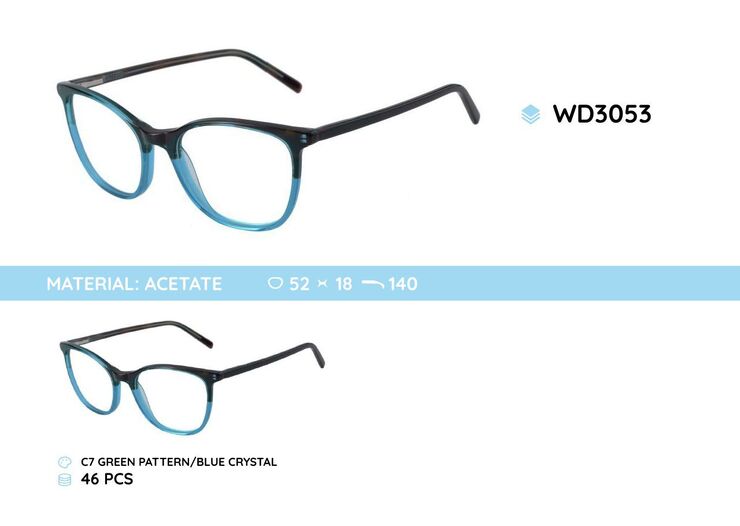 Plastic frames for glasses acetate material WD3053