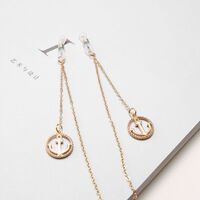 Gold-colored metal non-slip chain, with anchor pendant, for glasses and masks GA032