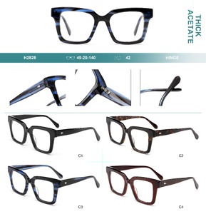 Plastic frames for glasses, thick acetate Big City H2828