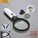 Лупа карманная для чтения с подсветкой 6902AB, Ø71+19 мм, увеличение X3+X12