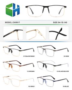 Metal frame with soft nose pad and spring hinges CH5017-DA