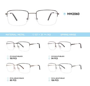 Оправа для очков металлическая мужская полуободковая MM2060