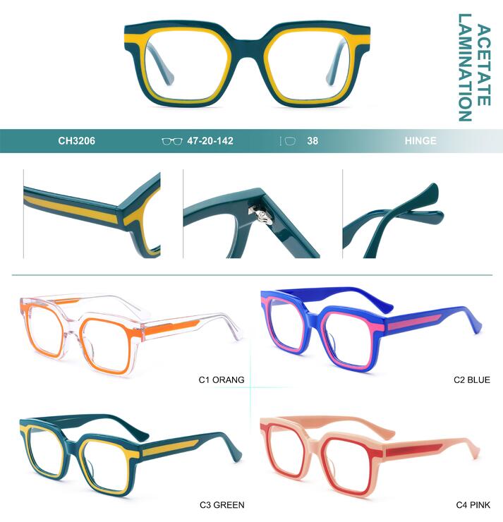 Оправа пластиковая из ламинированного многослойного ацетата Big City CH3206