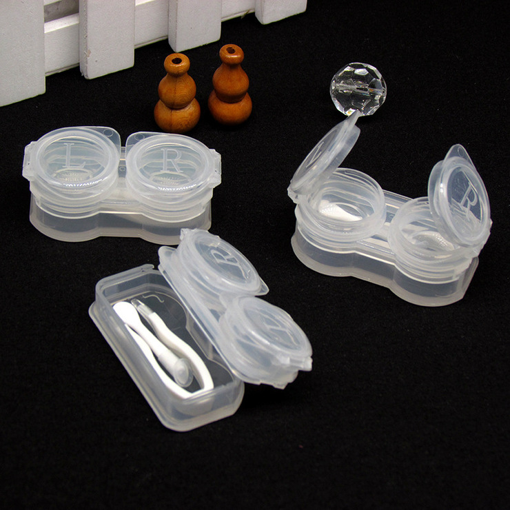 Contact lens mini kit with tweezers and stick XY140, 60x28x23 mm