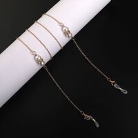 Metal non-slip chain, with pearl and rhinestones, for glasses and masks GL890