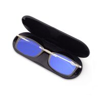 Plastic reading pince-nez glasses with case 6012-铁盒, diopters from +1.00 to +3.50, RMC=62-64
