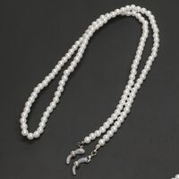 Metal non-slip chain, with pearls, for glasses and masks GL214