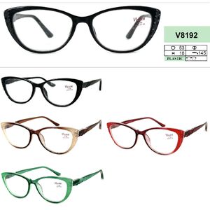 Ready-made plastic frame glasses for women Vizzini V8192, diopters from +1.00 to +4.00 (step 0.25)
