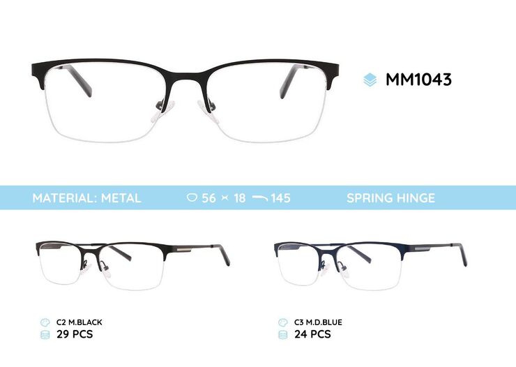 Оправа для очков металлическая мужская MM1043