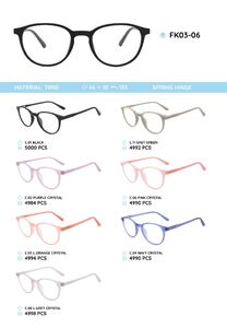 TR90 plastic eyeglasses frame FK03-06