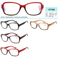 Ready-made plastic frame anti-glare glasses with spring hinges Vizzini V7169, diopters from +0.75 to +6.00 (step 0.25)