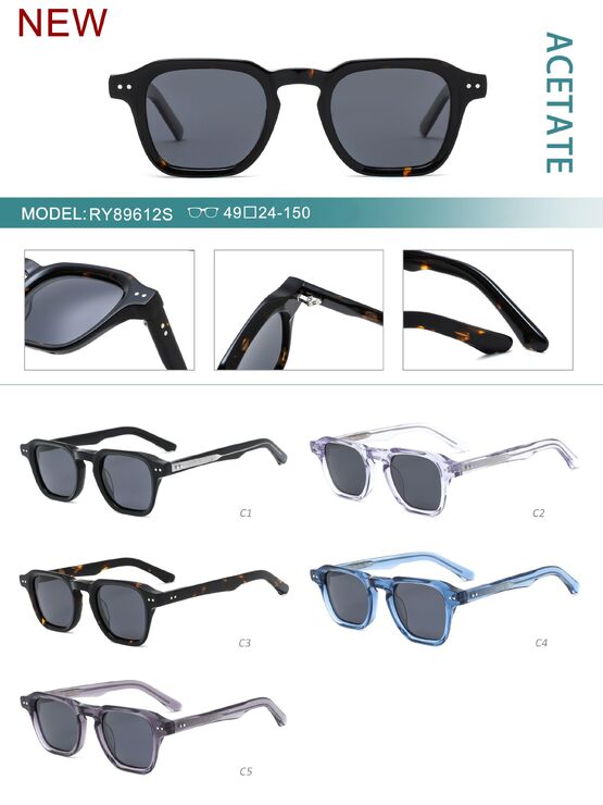 Polarized acetate plastic sunglasses RY89612S