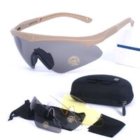 Safety shockproof tactical goggles +3 caps 2.3MM套装