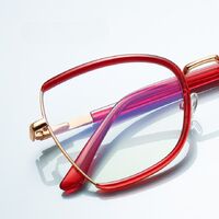 Оправа женская металлическая + пластик TR90, линзы-блюблокеры с защитой от ультрафиолета и синего света More FCS3158