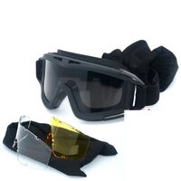 Safety shockproof tactical goggles +3 caps 蝗虫001