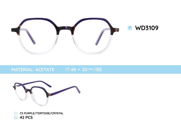Plastic frames for glasses acetate material WD3109