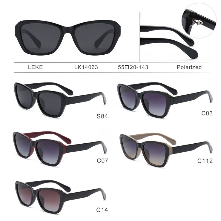 Polarized plastic sunglasses for women Leke LK14063