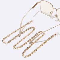 Металлическая нескользящая цепочка золотого цвета в форме сердца, для очков и масок GL1492