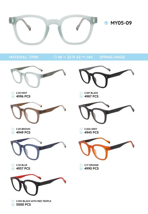 TR90 plastic eyeglasses frame MY05-09