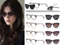 Оправа для очков пластиковая TR90+CP с защитой от синего света, с флексом + поляризационная солнцезащитная насадка (клипон) Leke LK8837