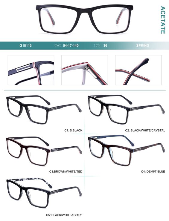 Plastic frames for glasses, acetate material Big City G18113