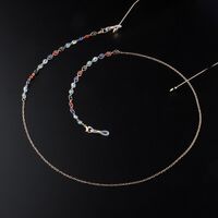 Metal non-slip chain gold, with colorful eyes, for glasses and masks GL955