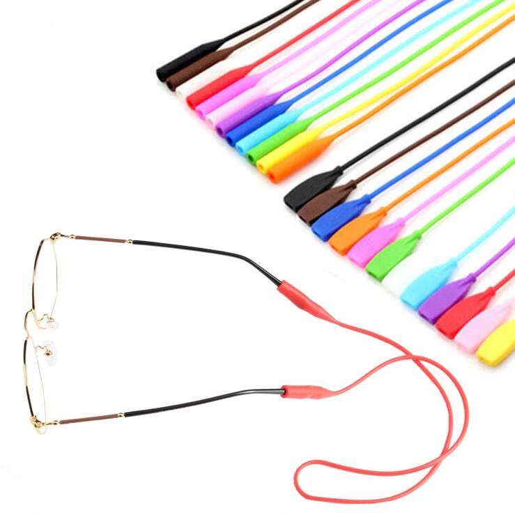 Silicone string eyeglasses holder 28 cm, hole 3*6 mm