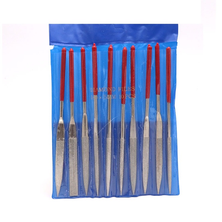 Electroplated diamond files, set of 10 pieces