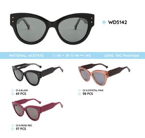 Plastic acetate frame polarized sunglasses WD5142
