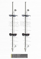 Stand wall-mount glasses rack with 9-20 slots and locks HD602